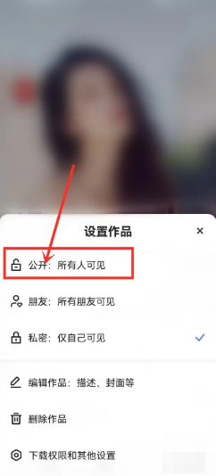 快手怎么把私密作品设为公开状态