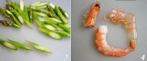 杏仁芦笋虾的做法