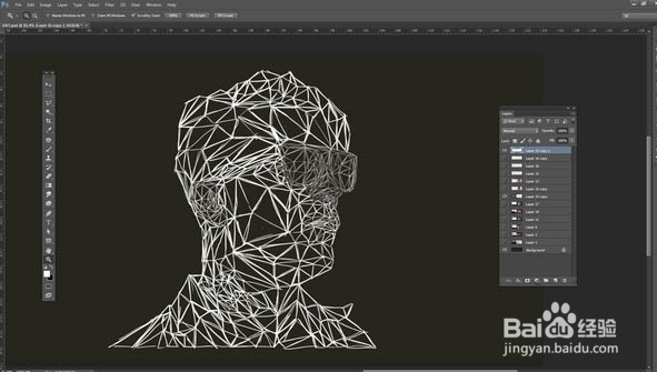 PS与AI结合把人物转为低多边形肖像