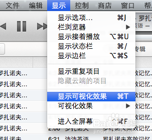 Mac osx端iTune终极技巧 删除歌曲 可视化效果