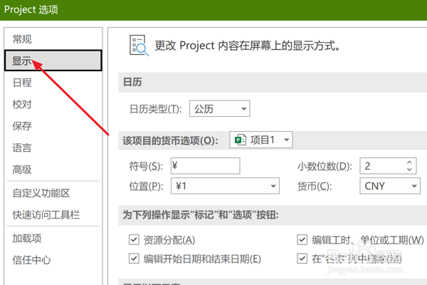 Project2021怎么设置显示数据编辑栏