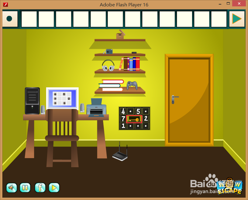 Flash游戏攻略：[43]蓝色单间逃脱-9