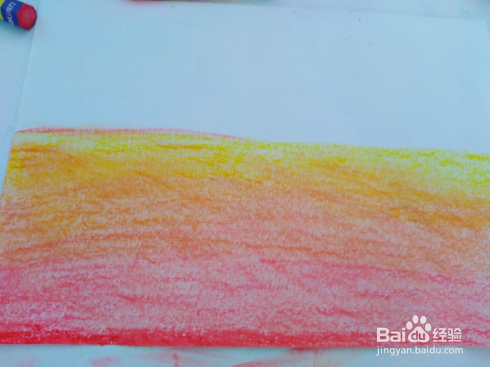 油画棒风景画之初秋田野