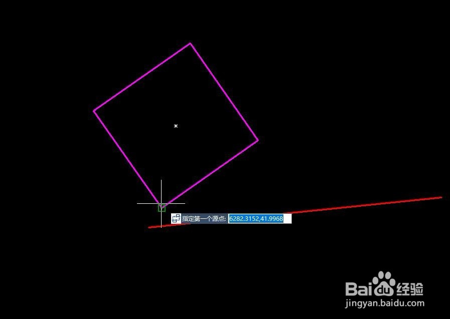 CAD中两种方法将一条直线旋转与另一条直线平行