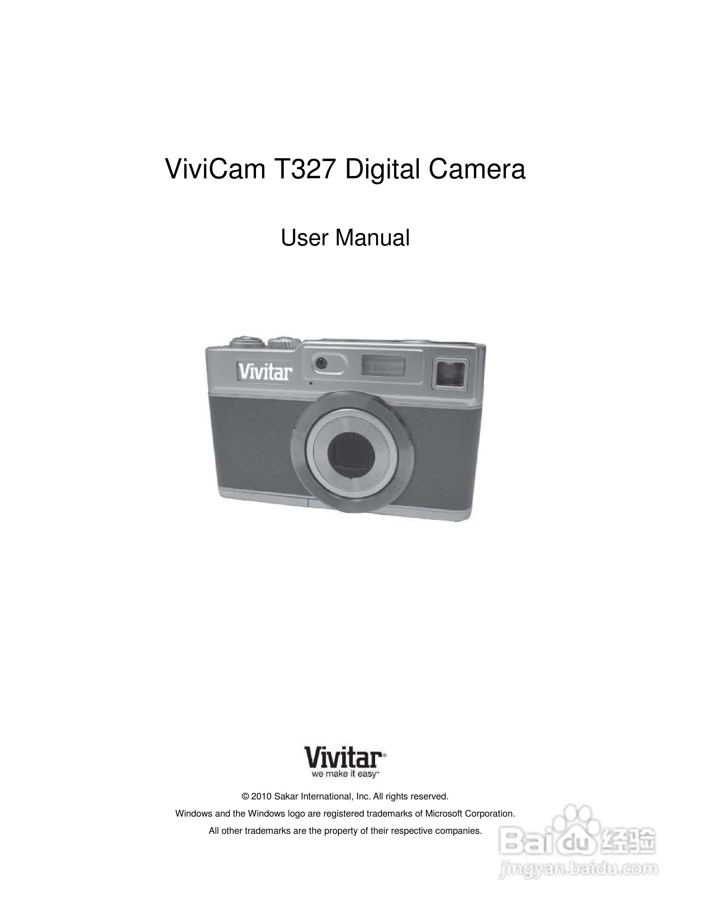 威达ViviCam T327数码相机使用说明书:[1]