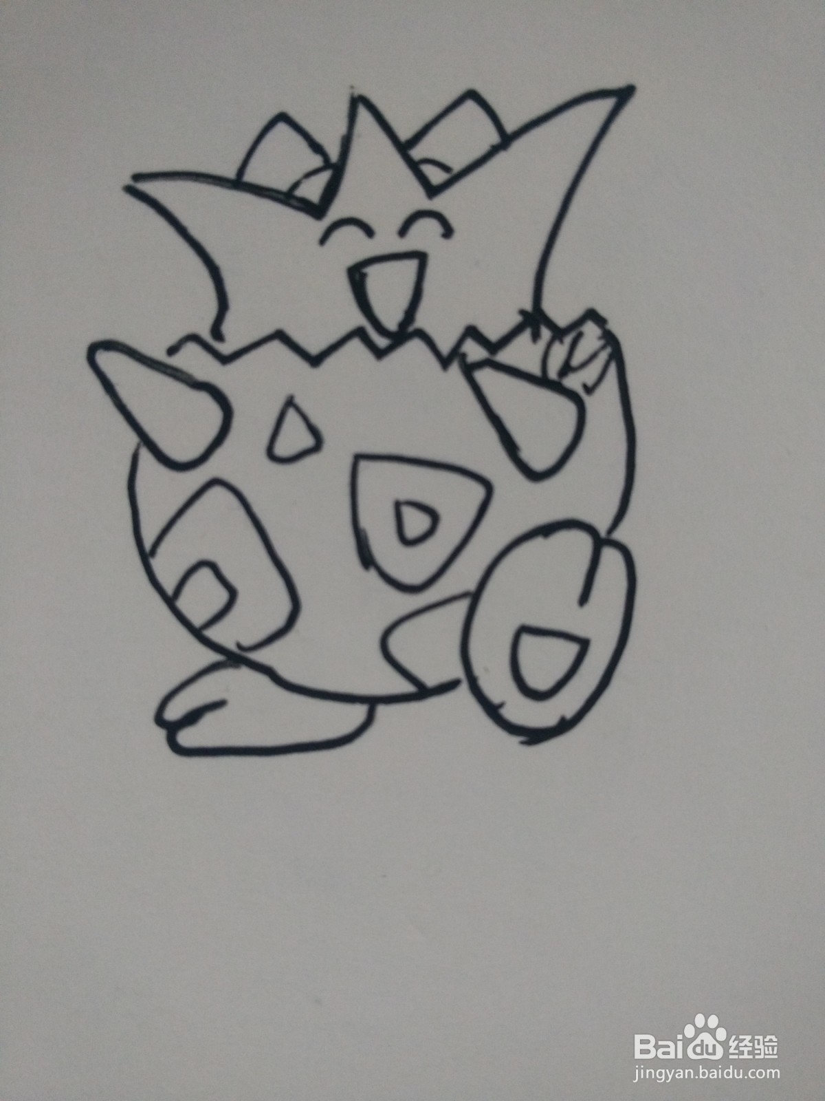 怎么画神奇宝贝波克比的卡通简笔画