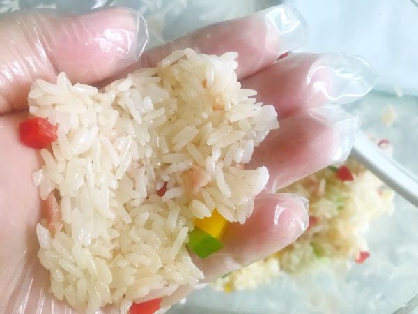 培根彩椒烤饭团