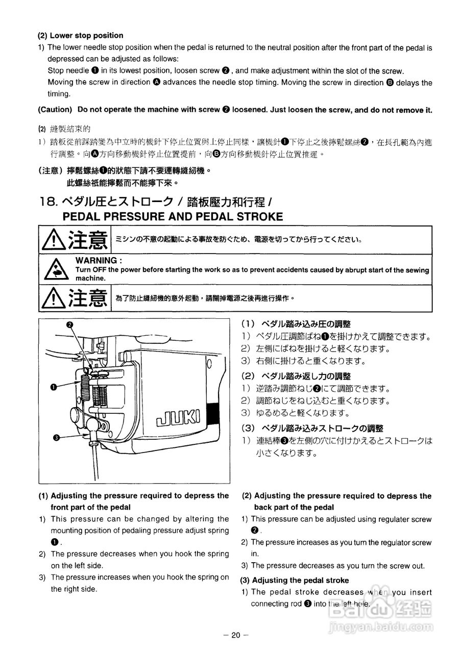 JUKI DDL-9000电动缝纫机使用说明书:[4]