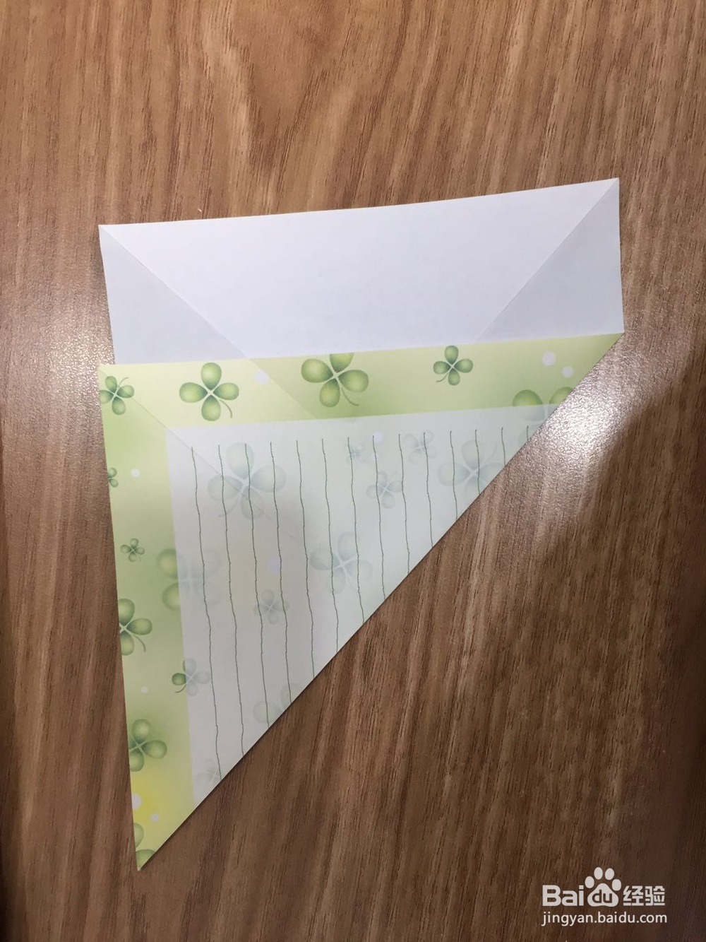 信纸花样的折法-双方形