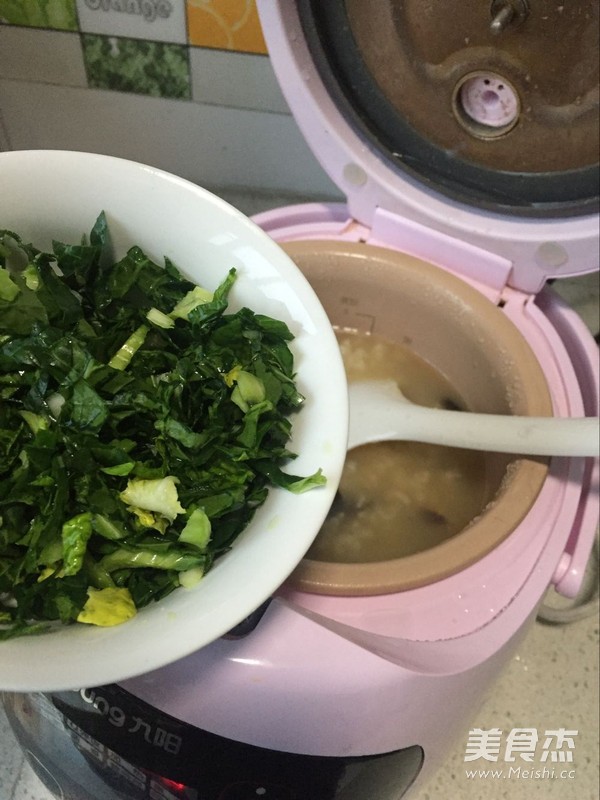 香菇青菜粥的做法