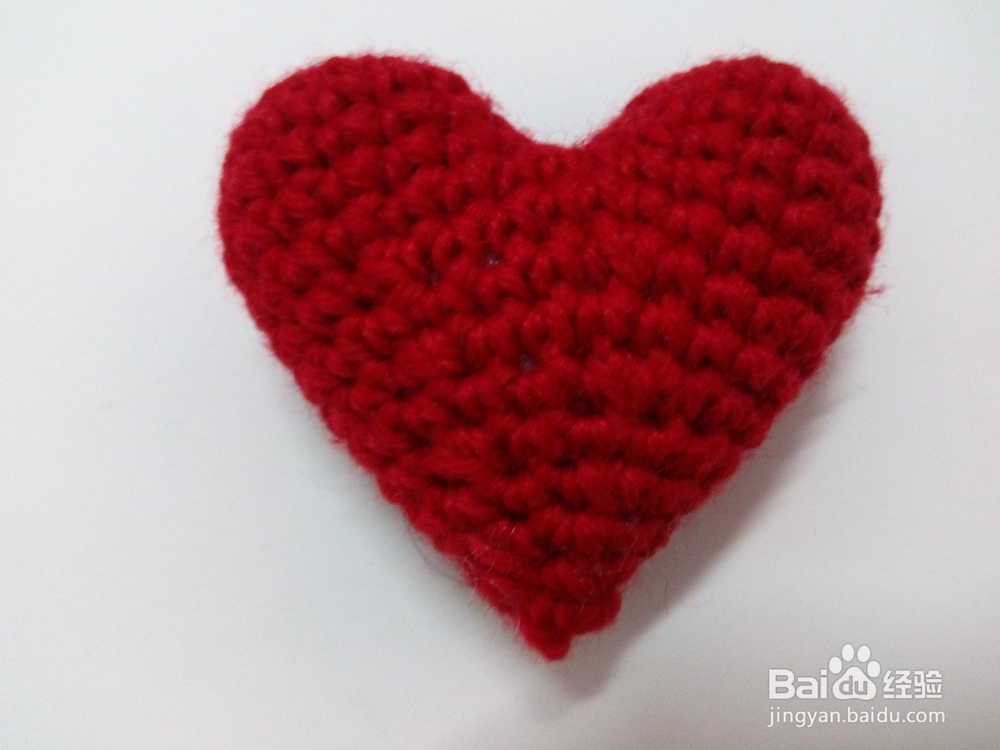 [钩针3]怎样钩立体心形玩偶