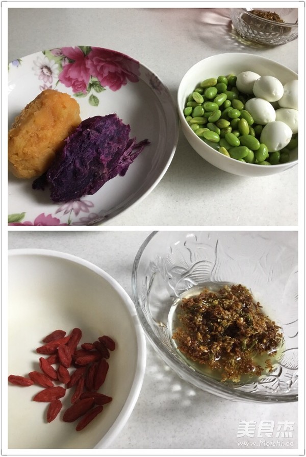 桂花红薯紫薯甜羹