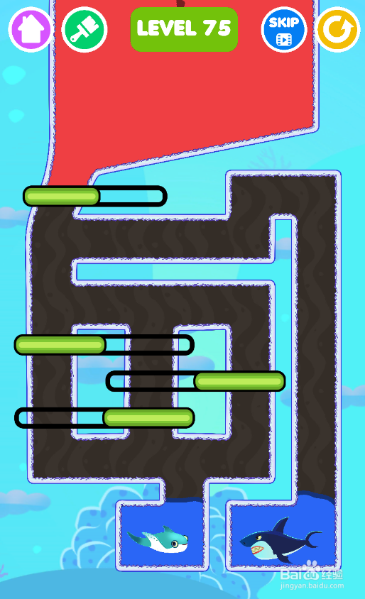 Save The Fish的LEVEL 75怎样过关？