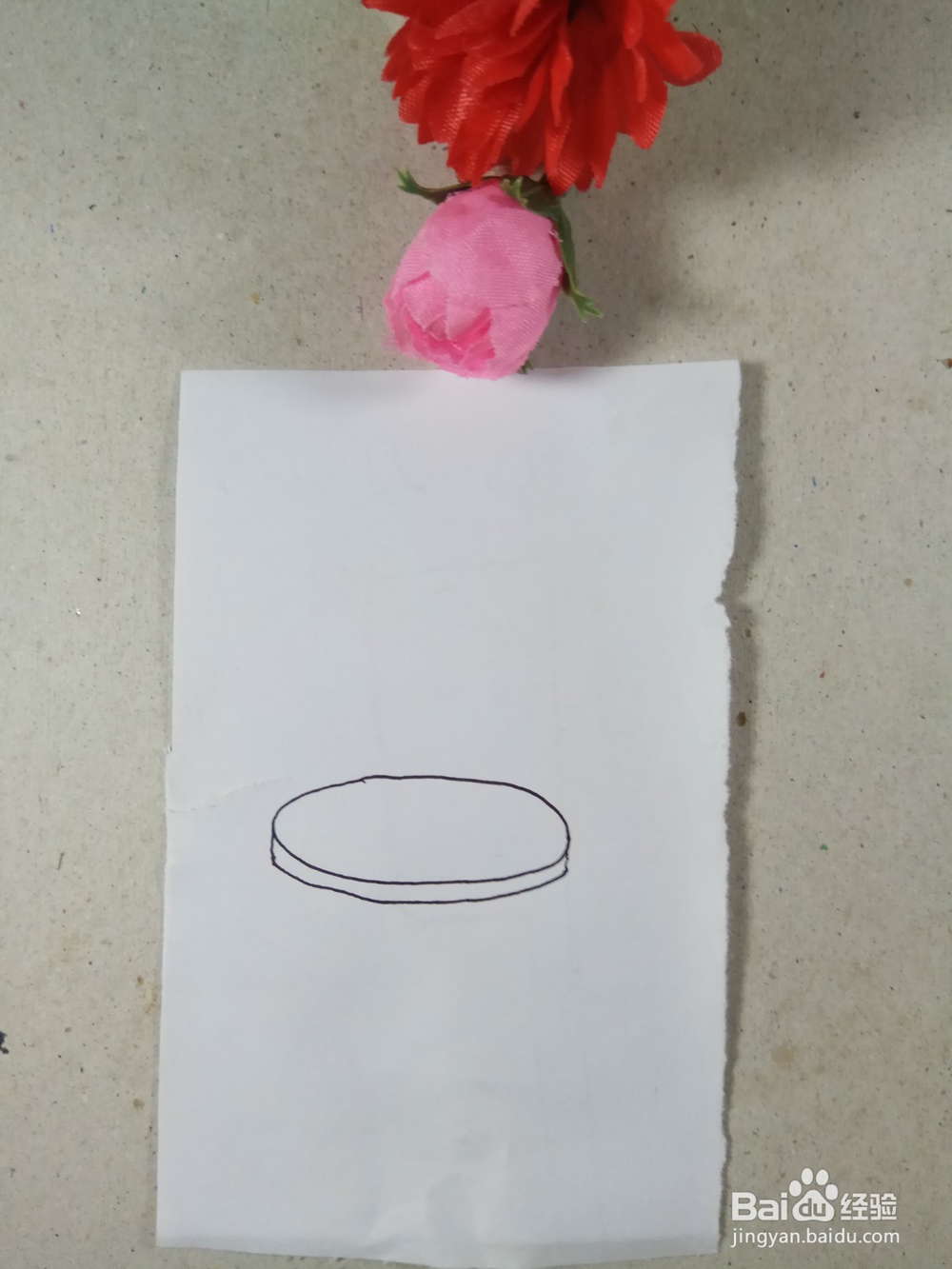 怎样画儿童简笔画木质圆凳？