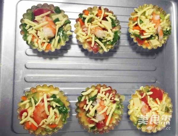 杂蔬鸡蛋芝士杯