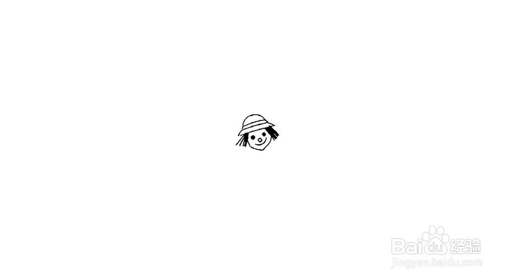 稻草人简笔画步骤分解