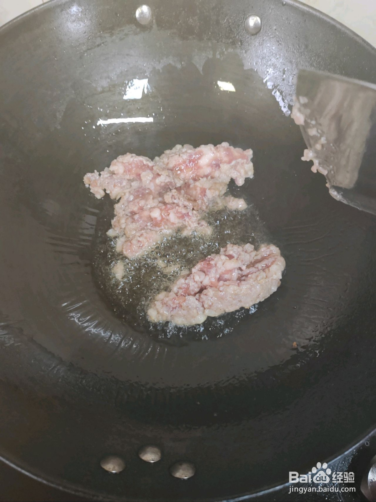 肉沫炒干菜心的做法