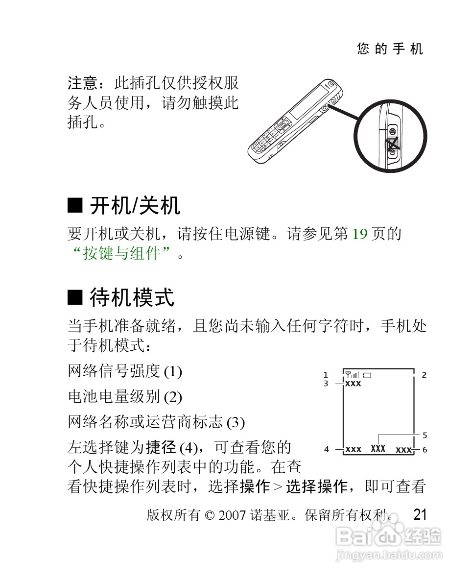 诺基亚2630手机使用说明书:[3]