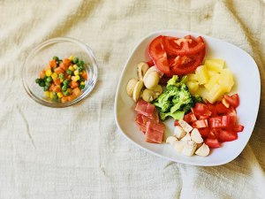 简单土司披萨一人食