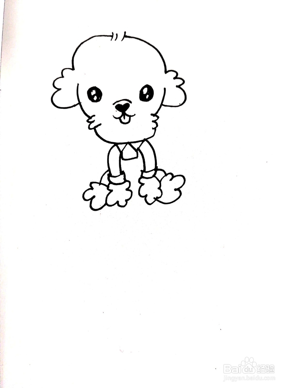 适合3-6岁的小泰迪幼儿简笔画