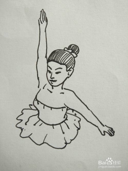 舞蹈动作简笔画 百度经验