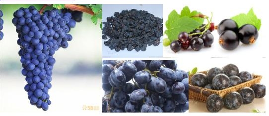 春夏季8种蔬果清润排毒 乌梅 黑葡萄 黑加仑