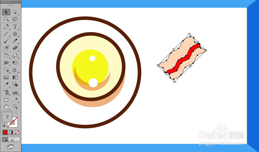 怎样在illustrator中绘制煎蛋小图标