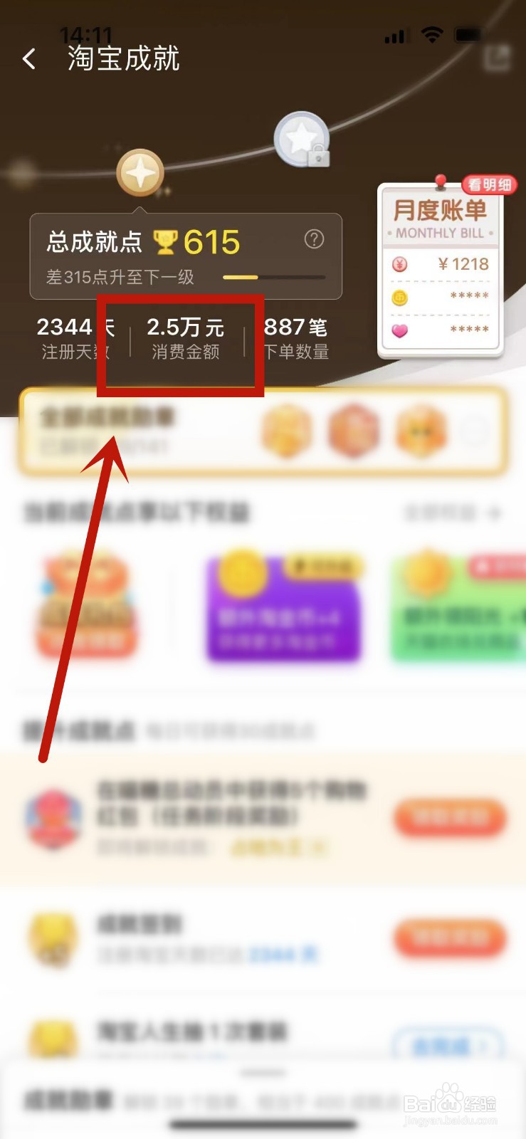 如何查看淘宝消费总额