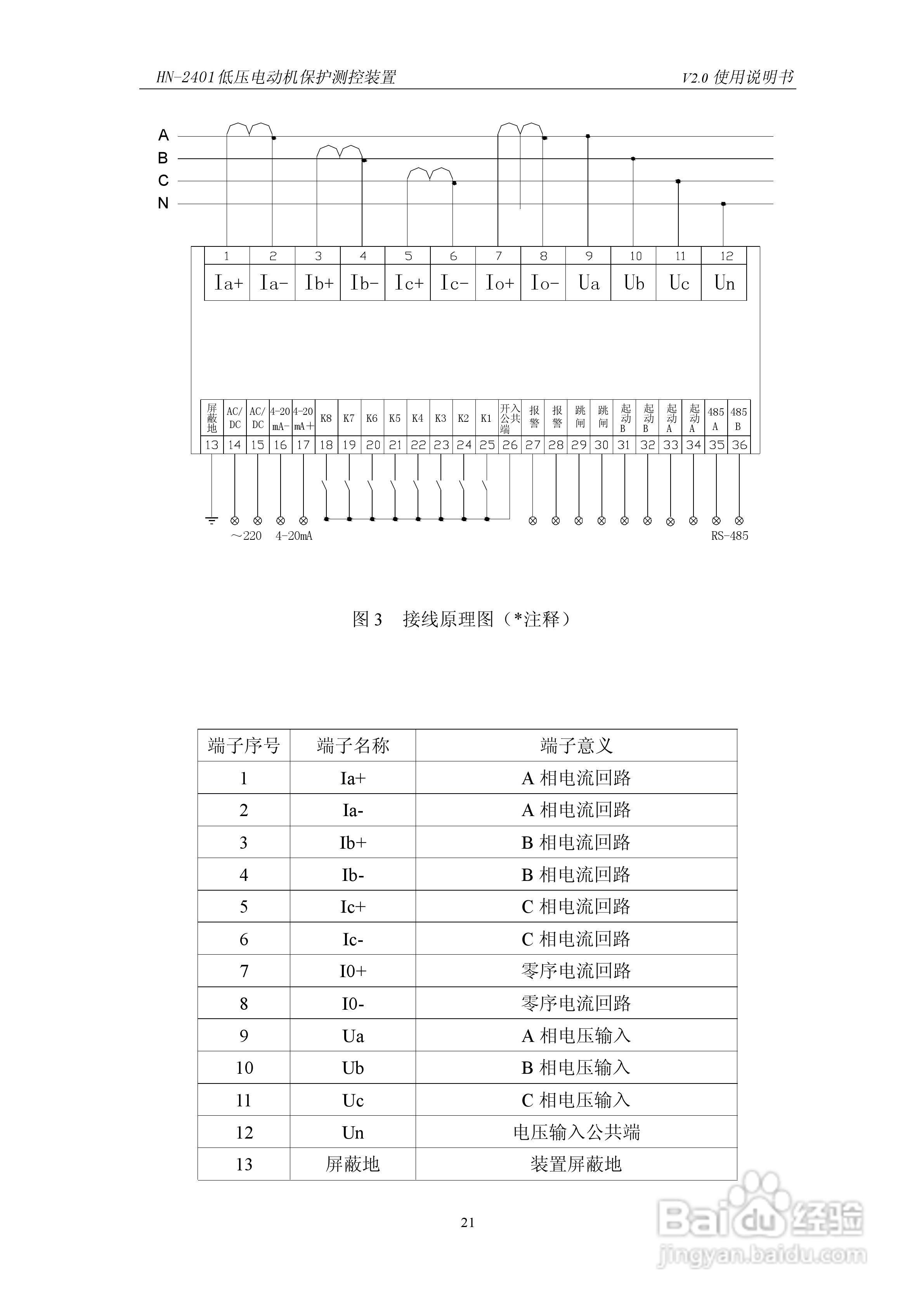 HN-2401低压电动机保护测控装置使用说明书:[3]