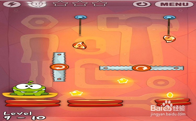 手机游戏割绳子level9-10三星攻略