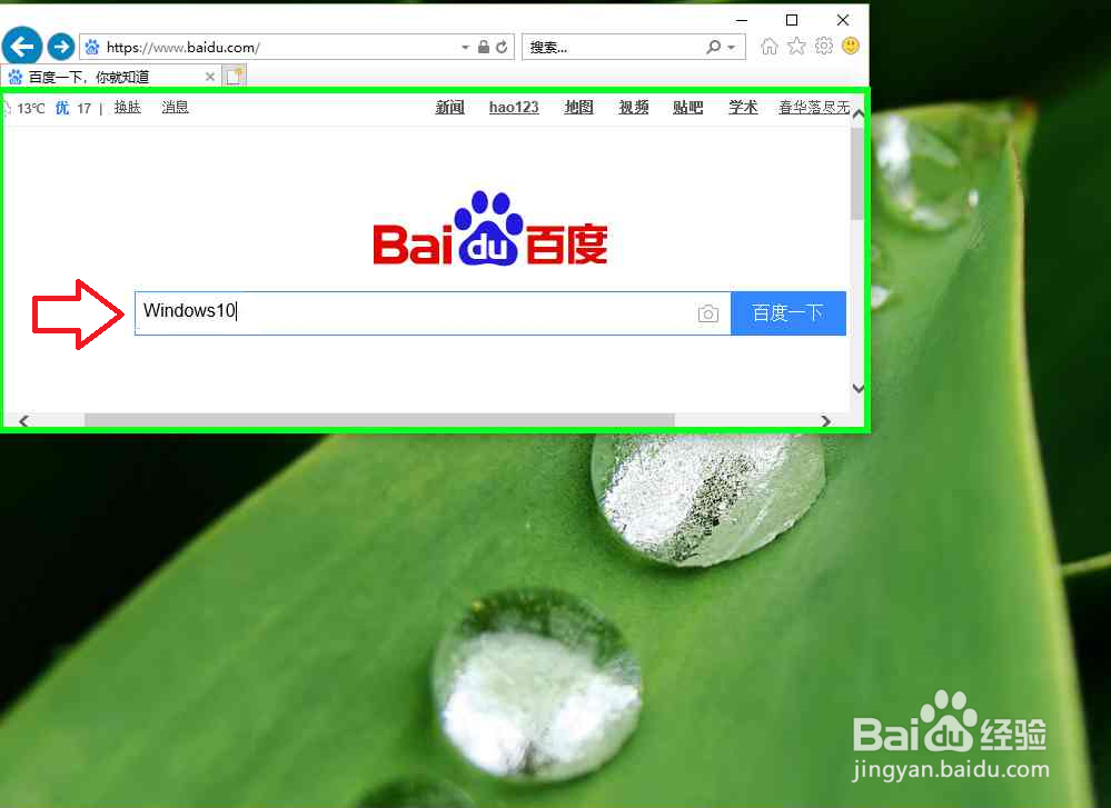 使用Internet Explorer为本机升级Windows10