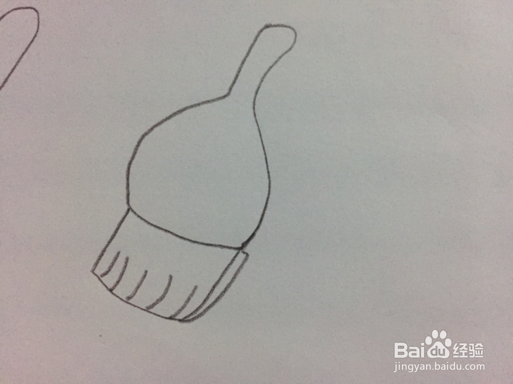 简笔画绘画刷子