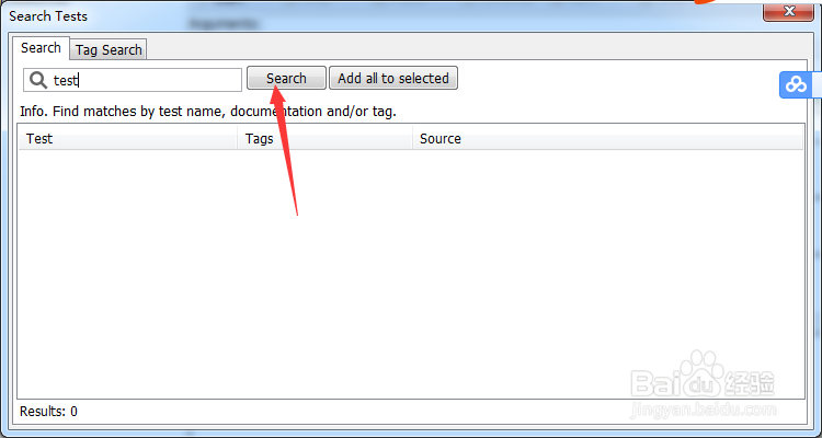robotframework怎么搜索测试用例