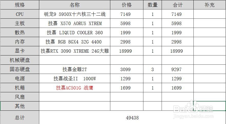 2021配高性能电脑主机