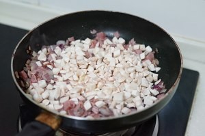奶油蘑菇培根焗饭