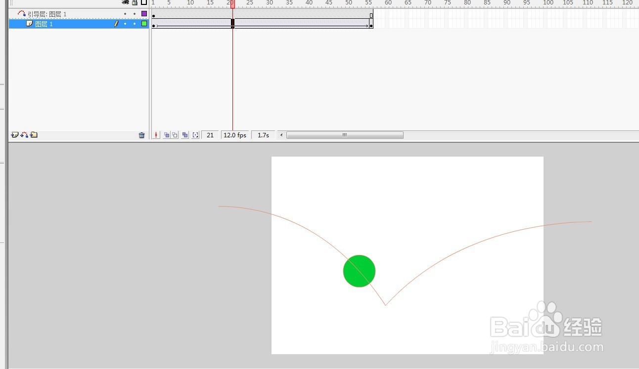flash制作小球侧面弹跳动画教程