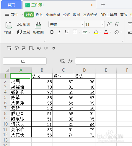 WPS表格如何快速添加斜线表头