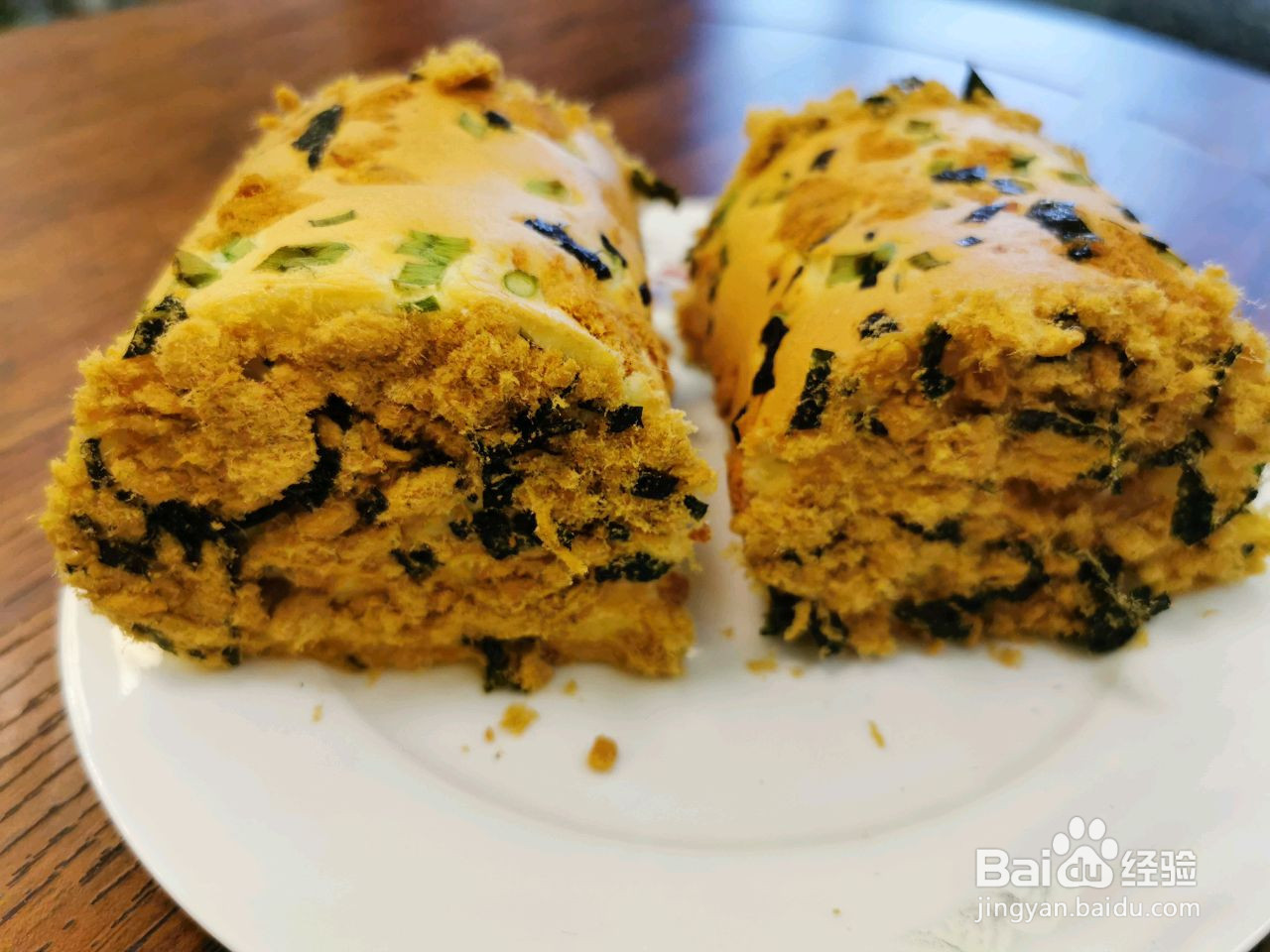 海苔肉松蛋糕卷的做法