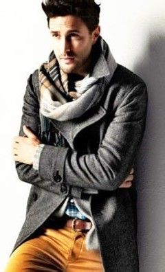 潮男示范新男士围巾系法，尽显本季潮男本色