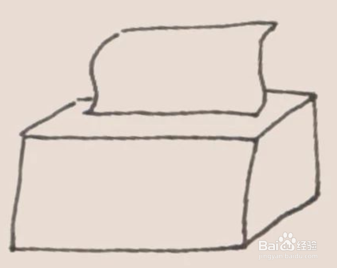 高档纸巾盒简笔画