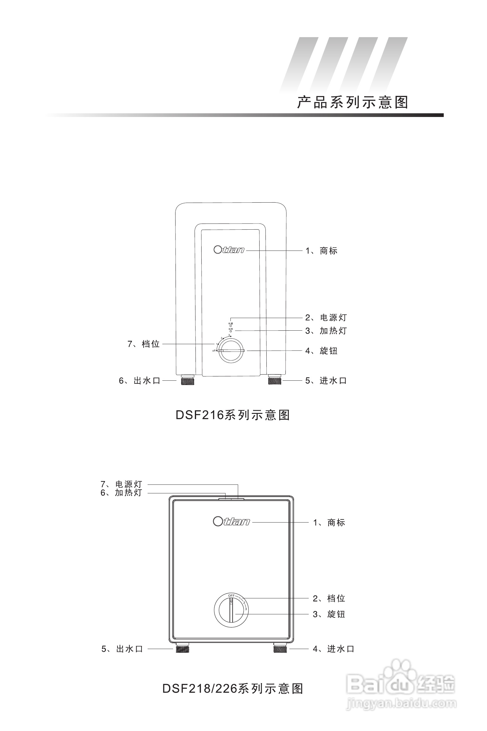 奥特朗DSF226电热水器说明书