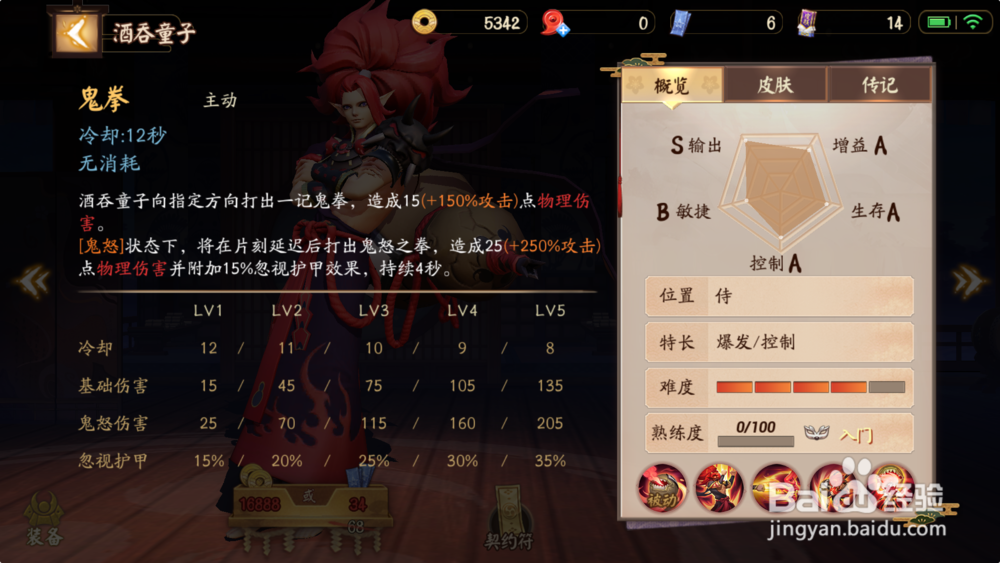 决战平安京酒吞童子技能介绍加点攻略