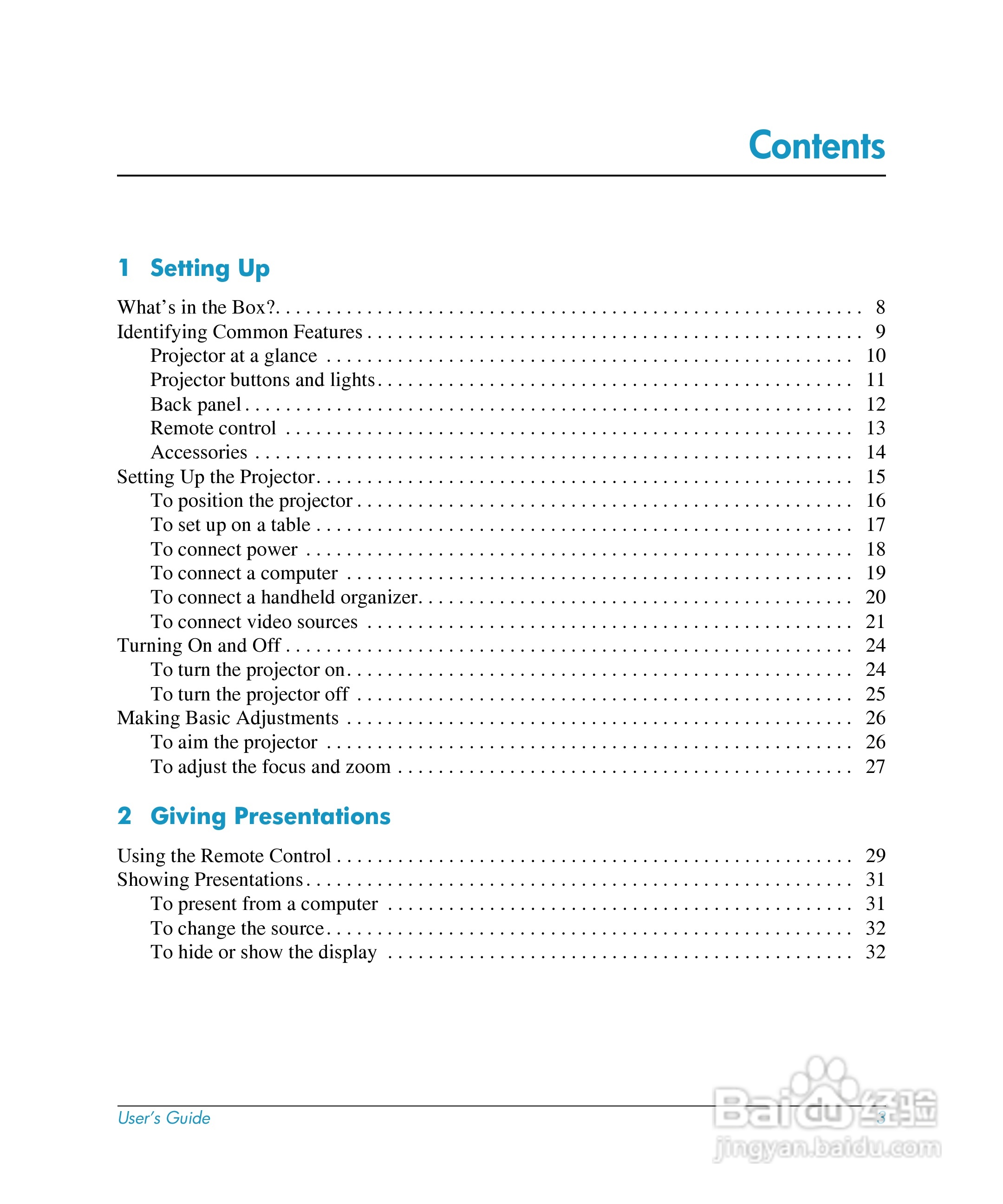 惠普(康柏) HP mp3220 Digital Projector投影机说明书:[1]