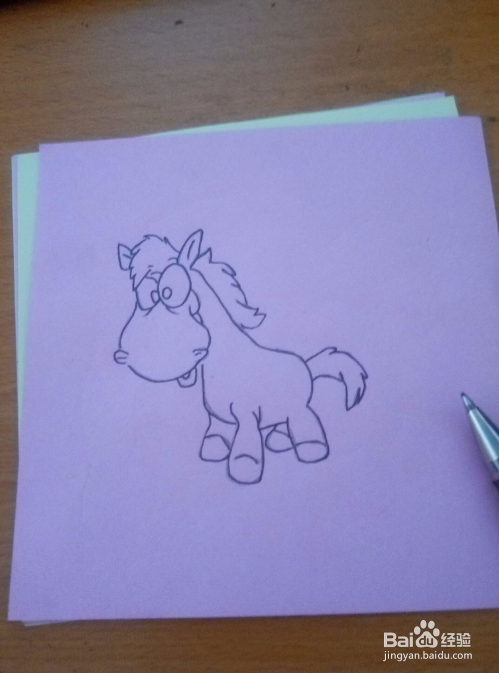 如何画出一只萌萌的马儿