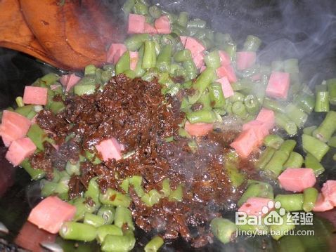 芽菜火腿四季豆的做法