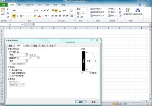 office Excel中如何让字竖着写