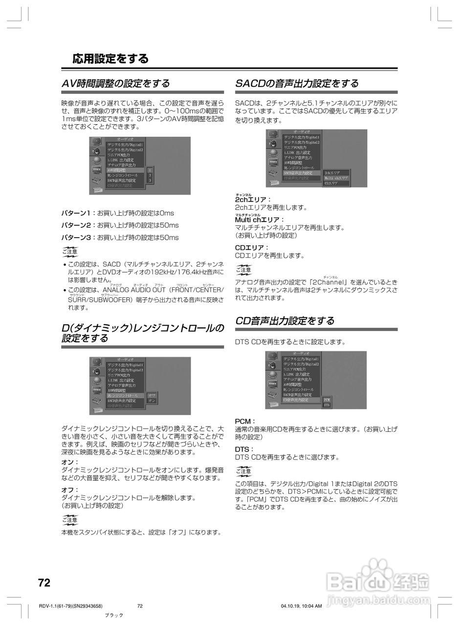 INTEGRA RDV-1.1 DVD兼容机使用说明书:[8]