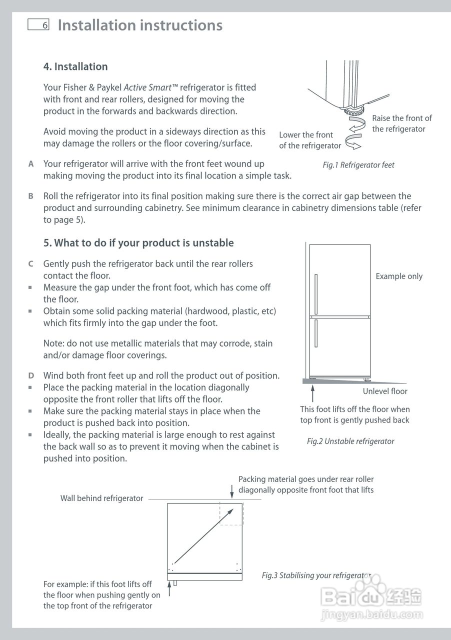 斐雪派克E402BRX2冰箱说明书:[1]
