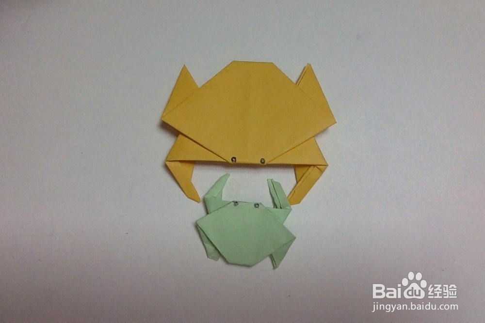 小螃蟹怎么折手工折纸儿童简单折纸幼儿园脑开发