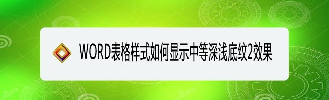 <b>WORD表格样式如何显示中等深浅底纹2效果</b>